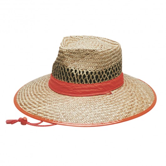 Custom Orange Trim Straw Hats